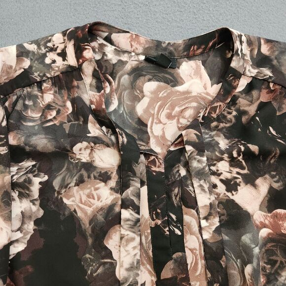 Torrid Floral Georgette Top Women Plus 3X Romantic Bow Tie Blouse Boho Fall - Picture 4 of 11